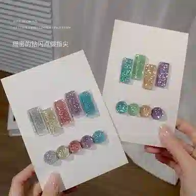 恩妮诗 梦境光迹碎钻指甲油胶夏季 新款爆闪反光璀璨糖果碎钻美甲胶