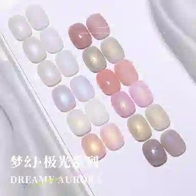 恩妮诗 网红梦幻极光人鱼姬指甲油胶 夏季新款百搭冰透细闪套胶