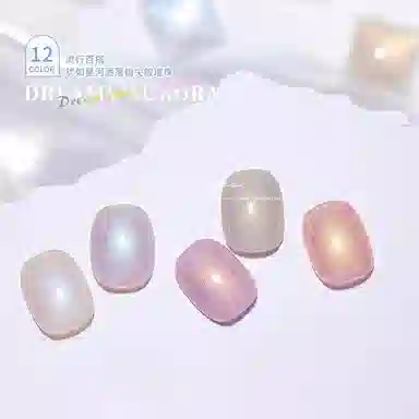 恩妮诗 网红梦幻极光人鱼姬指甲油胶 夏季新款百搭冰透细闪套胶