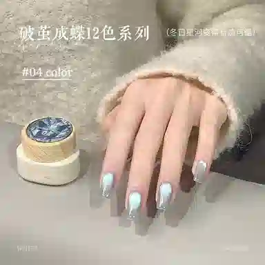 恩妮诗 破茧成蝶系列猫眼指甲油胶 新款玻璃珠猫眼美甲小套胶