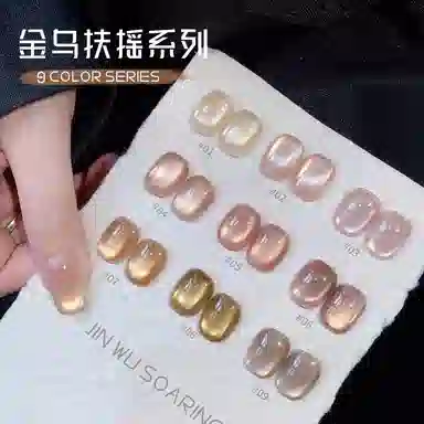 恩妮诗 金乌扶摇猫眼指甲油胶 秋冬新款镜面绸缎月光猫 眼美甲胶
