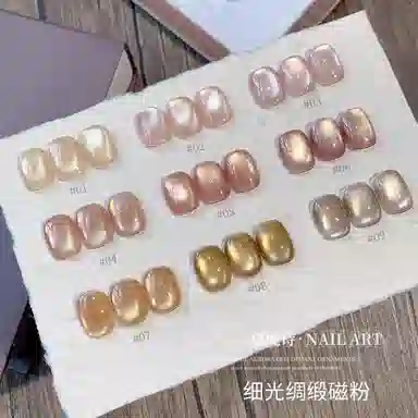 恩妮诗 金乌扶摇猫眼指甲油胶 秋冬新款镜面绸缎月光猫 眼美甲胶