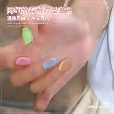 恩妮诗 网红爆款蓝眼泪猫眼指甲油胶 夏季百搭精灵仙子玻璃珠猫眼胶