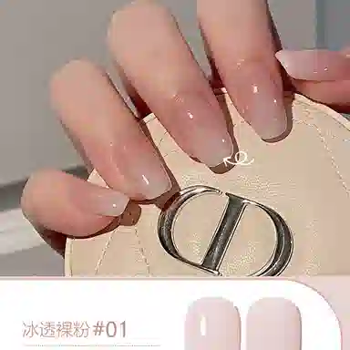 恩妮诗 草莓晶系列夏季显白玉脂裸色 指甲油胶美甲店专用光疗指甲胶