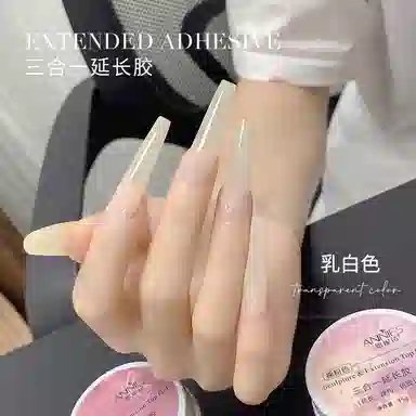 恩妮诗 恩妮诗三合一光疗延长胶高透甲模超硬不回弹塑型水晶 超硬不回弹塑型水晶胶美甲店专用