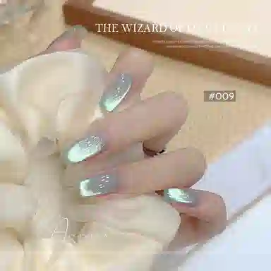 恩妮诗 绿野仙踪猫眼指甲油胶 新款绿光高密度玻璃珠猫眼套装