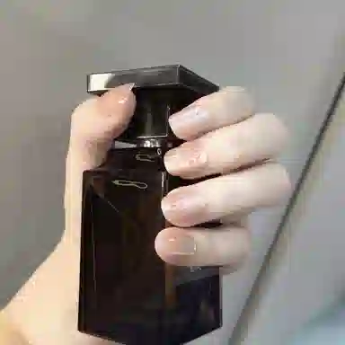 嘉比兔 美甲贴片 可爱猫咪爪可拆卸  短梯纯色裸色 亮片