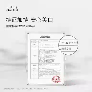 一叶子 美白淡斑面膜 提亮淡斑紧致美白补水 多种肤质