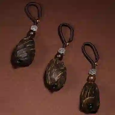 工匠一族 原木随形十二生肖本命佛汽车吉祥好运带香味 檀木 挂件 男女同款情侣款