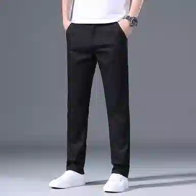 海尔斯 薄款纯色弹力修身舒适简约百搭休闲裤 男款