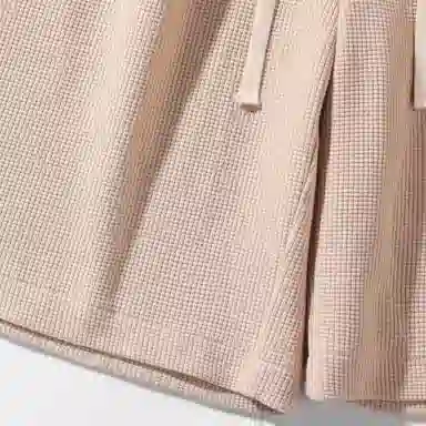 海尔斯 美式高街纯色舒适中腰系带百搭宽松休闲短裤 男款