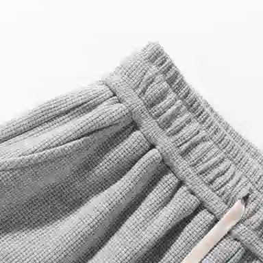 海尔斯 美式高街纯色舒适中腰系带百搭宽松休闲短裤 男款