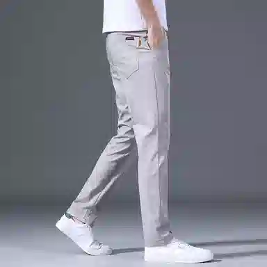 海尔斯 薄款纯色弹力修身舒适简约百搭休闲裤 男款