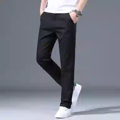 海尔斯 薄款纯色弹力修身舒适简约百搭休闲裤 男款