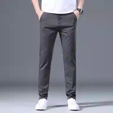海尔斯 薄款纯色弹力修身舒适简约百搭休闲裤 男款