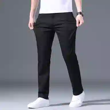 海尔斯 薄款纯色弹力修身舒适简约百搭休闲裤 男款