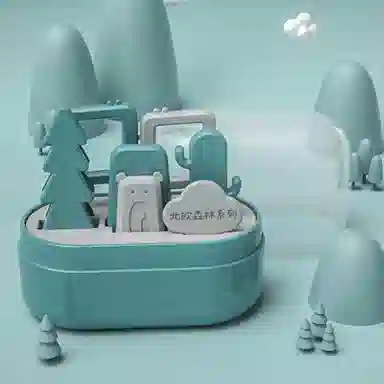 娇雪菲 婴儿指甲剪套装幼儿安全指甲刀宝宝新生儿童防夹肉指甲钳 森林指甲剪套装