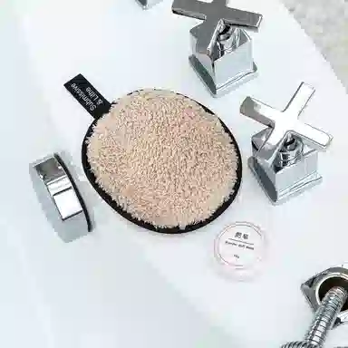 悦乐己 柔软大号洗脸扑 清洁 沾水即用