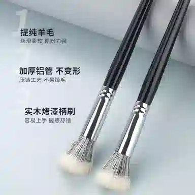 悦乐己    点彩刷腮红刷平头中号小号便携遮瑕刷软毛彩妆刷子工具化妆刷单支晕染清洁贴合轮廓 修容细节贴合轮廓