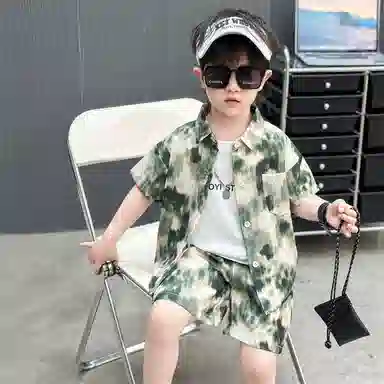 木木屋休闲运动套装 时尚潮流舒适透气亲肤 中小童