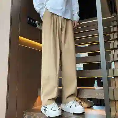 寻星记 日系复古休闲长裤宽松舒适工装裤 男女同款