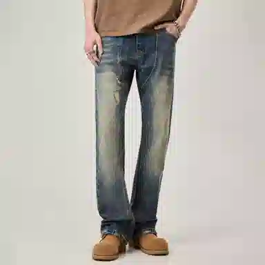 GURBAKS Retro Straight Jeans