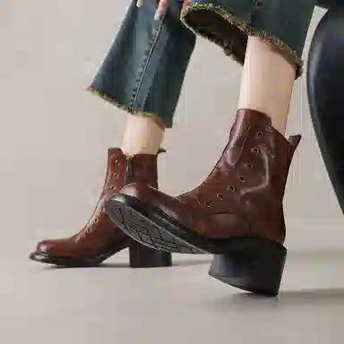 复古时尚潮流休闲百搭舒适简约气质 短靴 女款