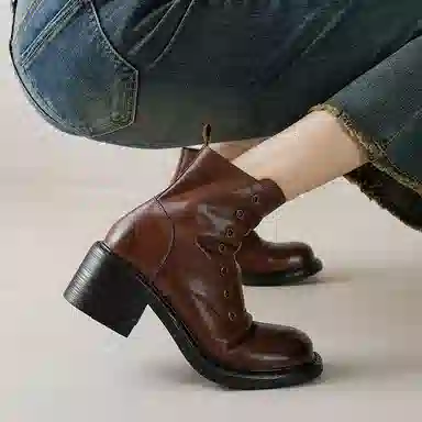 复古时尚潮流休闲百搭舒适简约气质 短靴 女款