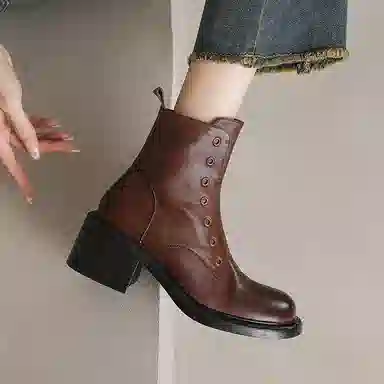 复古时尚潮流休闲百搭舒适简约气质 短靴 女款