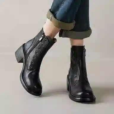 复古时尚潮流休闲百搭舒适简约气质 短靴 女款