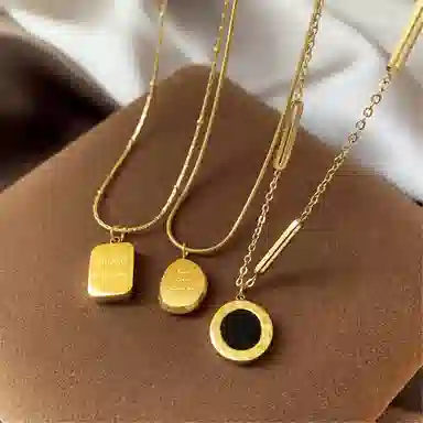 缔晶 优雅轻奢欧式时尚罗马数字精致浪漫通勤百搭造型感配饰 钛钢 项链 女款