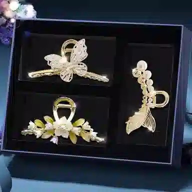 缔晶 甜美优雅时尚森系清新通勤礼盒 合金 发夹 女款