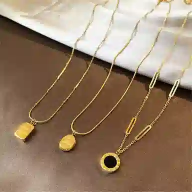 缔晶 优雅轻奢欧式时尚罗马数字精致浪漫通勤百搭造型感配饰 钛钢 项链 女款