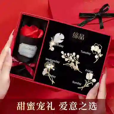 缔晶 森系精致优雅时尚胸花 春夏通勤造型感 合金 胸针 女款