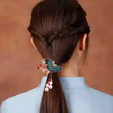 缔晶 甜美优雅时尚新中式复古套装 精致浪漫气质通勤头饰礼盒 弹力绳 发圈 女款