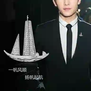 缔晶 轻奢时尚胸花套装 日常百搭西装外套配饰 合金 胸针 男款