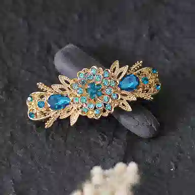 缔晶 轻奢闪耀法式时尚弹簧夹套装 高级精致通勤风后脑勺发饰 合金 发夹 女款