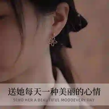 缔晶 一周森系时尚长款森系流苏 气质优雅通勤造型礼盒 合金 耳夹 女款