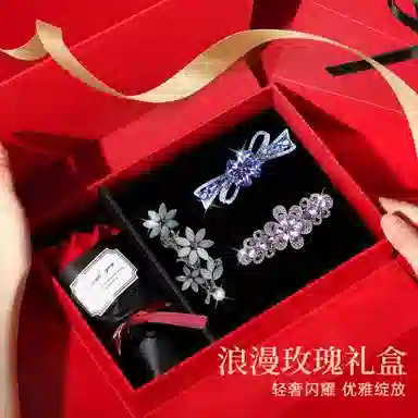 缔晶 浪漫优雅气质 紫罗兰弹簧夹 轻奢时尚通勤发饰 合金 发夹 女款