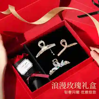 缔晶 森系浪漫精致透明蝴蝶花朵流苏 春夏通勤时尚百搭造型 亚克力 发夹 女款