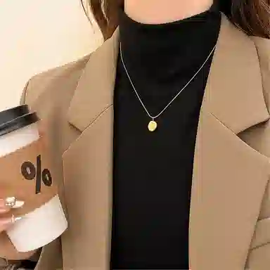 缔晶 优雅轻奢欧式时尚罗马数字精致浪漫通勤百搭造型感配饰 钛钢 项链 女款