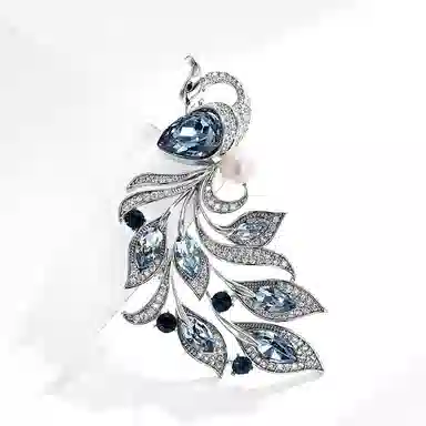 缔晶 国风新中式轻奢凤凰珍珠胸花 精致浪漫闪耀日常搭配时尚配饰 铜 胸针 女款