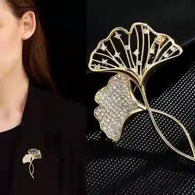 缔晶 优雅复古玫瑰胸花套装 气质时尚秋冬围巾外套上衣百搭配饰 合金 胸针 女款