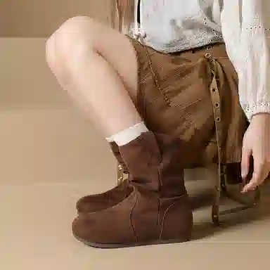 复古简约舒适轻便百搭耐磨防滑瘦瘦勃肯 短靴 女