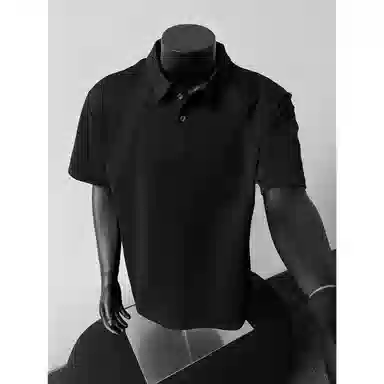 BLACK AT cleanfitPolo