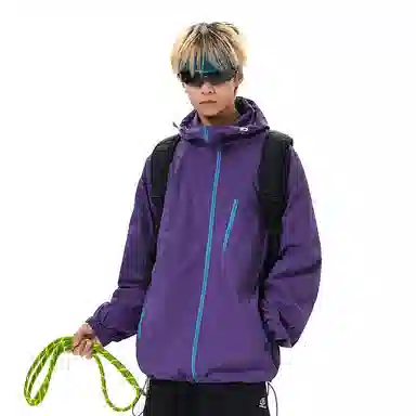 颂希尔 连帽美式休闲宽松防晒服 男女同款