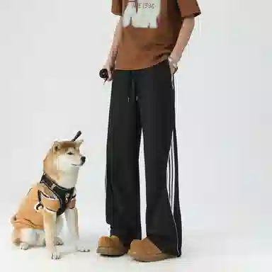颂希尔 美式抽绳直筒休闲裤 男女同款