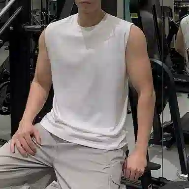 颂希尔 美式舒适潮流百搭纯色休闲宽松无袖背心 男女同款