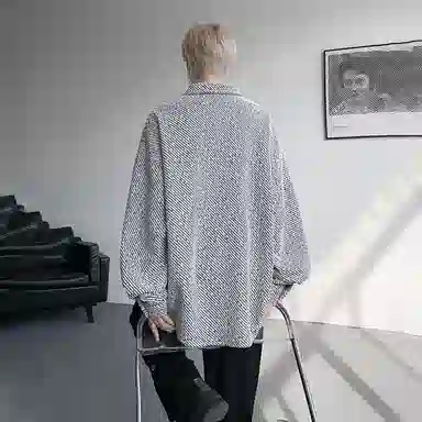 佐菲利 潮牌小香风外套港风痞帅高级感衬衣宽松翻领夹克衫衬衫 男女同款