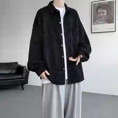 佐菲利 潮牌小香风外套港风痞帅高级感衬衣宽松翻领夹克衫衬衫 男女同款